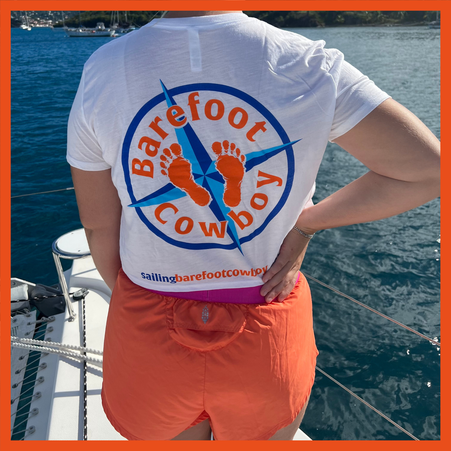 Cropped Crew neck T-shirt