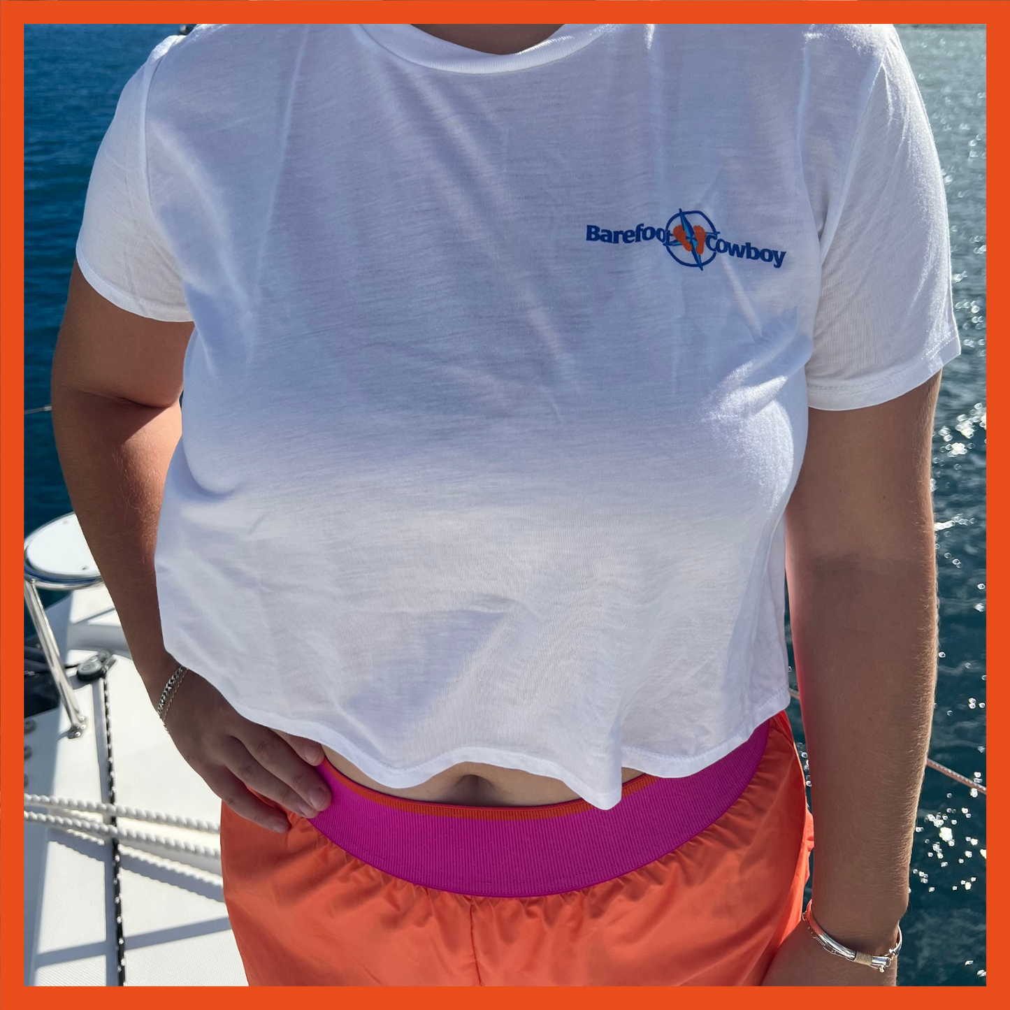 Cropped Crew neck T-shirt